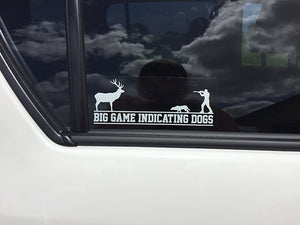 Big Game Indicating Dogs Classic Supporters Stickers